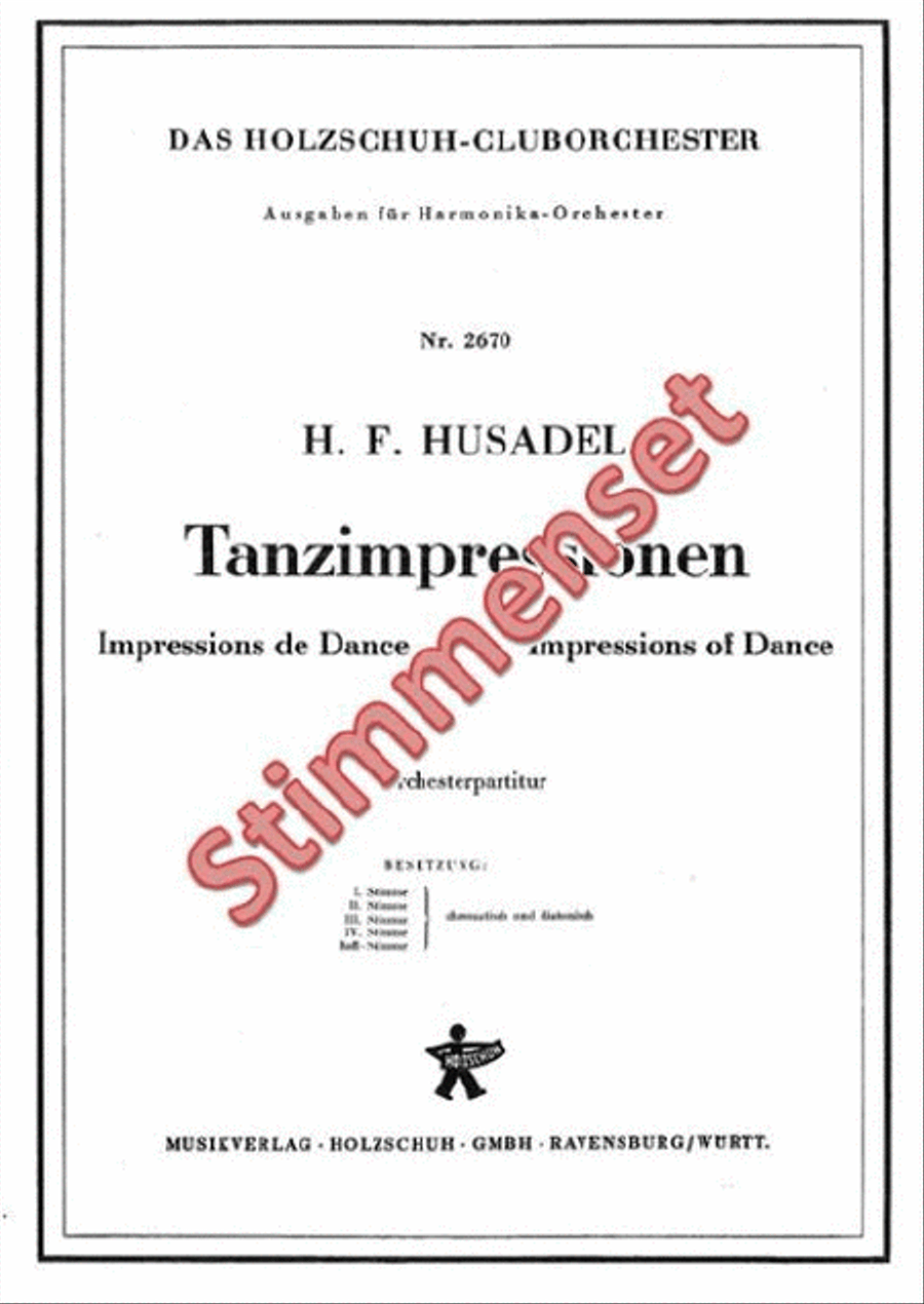 Tanzimpressionen Accordion Orchestra scores gallery preview page 1
