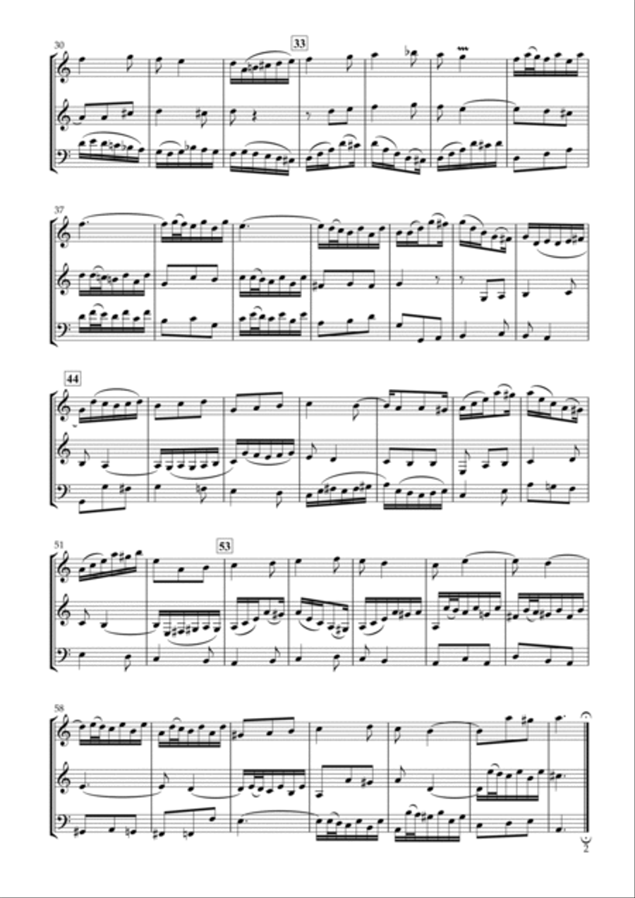 Sinfonia No.13 BWV.799 for Clarinet Trio Clarinet Trio scores gallery preview page 2
