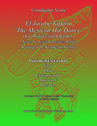 Book cover for El Jarabe Tapatío - “Mexican Hat Dance” (for Woodwind Quintet)