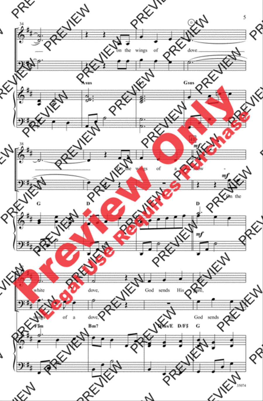Wings of a Dove 4-Part scores gallery preview page 5