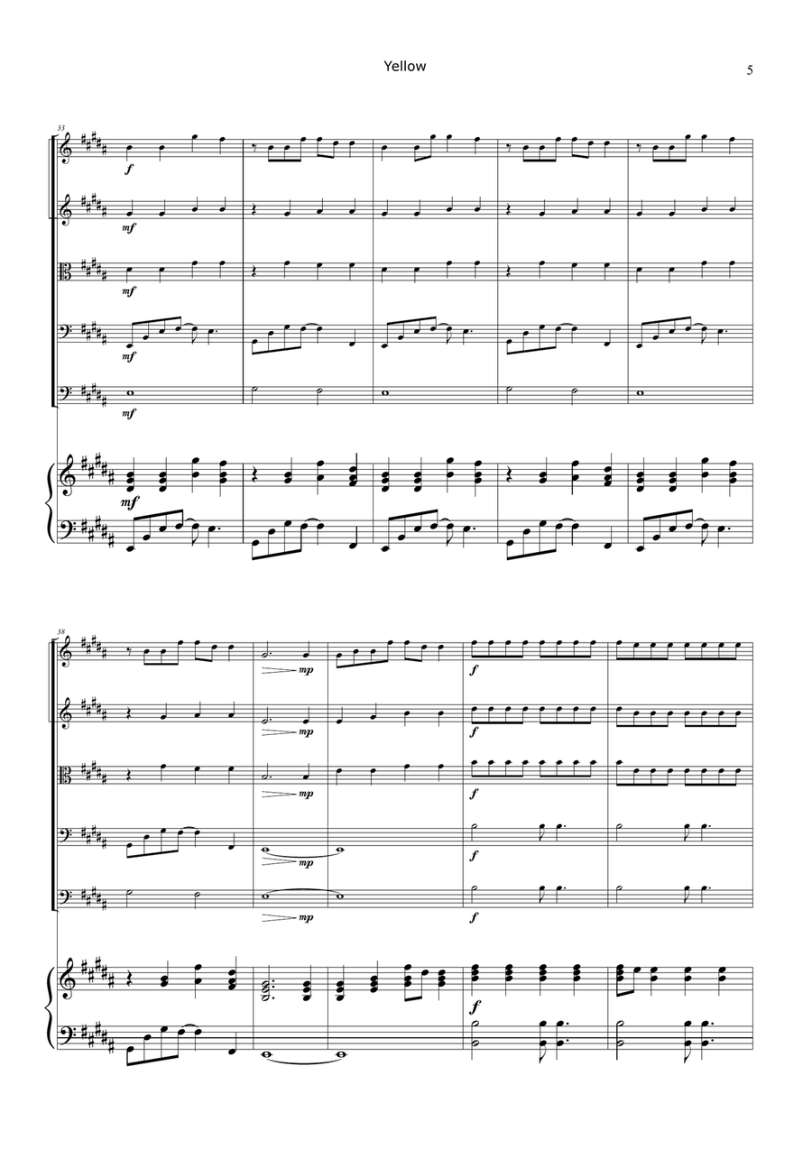 Yellow Chamber Music scores gallery preview page 5