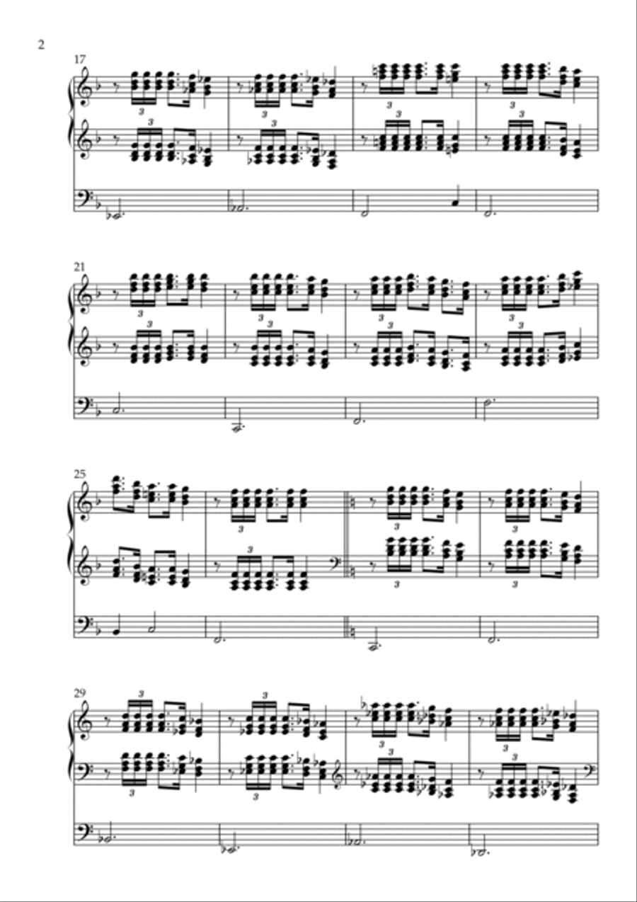 Processional on National Anthem, Op. 136 (Organ Solo) by Vidas Pinkevicius (2022) Organ Solo scores gallery preview page 2
