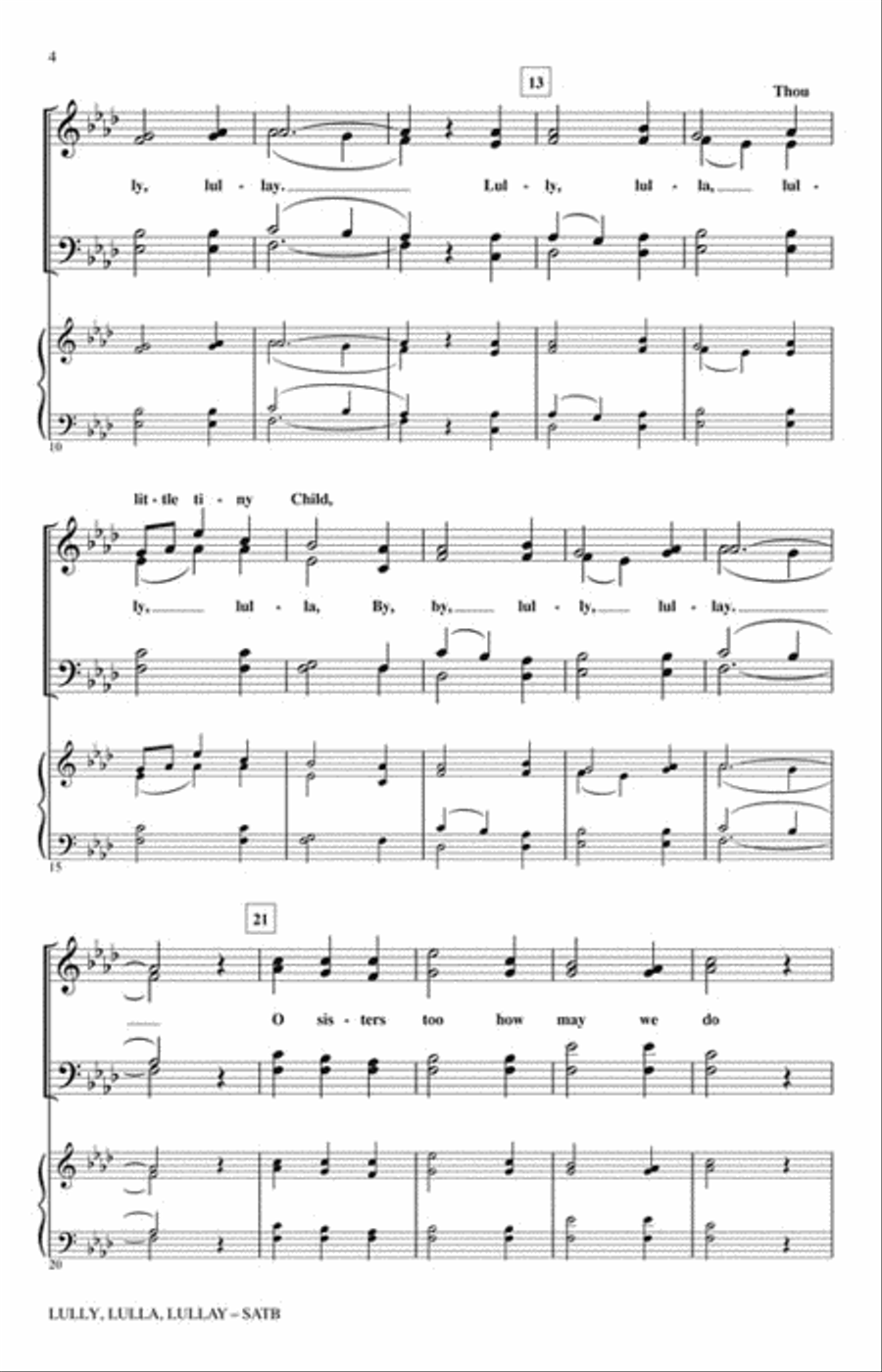 Lully, Lulla, Lullay 4-Part scores gallery preview page 3