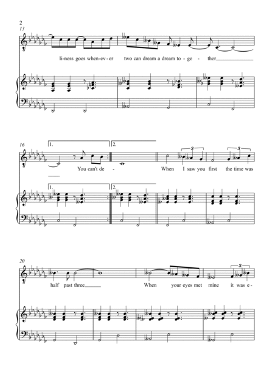 Wave Piano, Vocal, Guitar scores gallery preview page 2