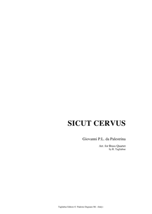 Book cover for SICUT CERVUS - For Brass Quartet - with Parts