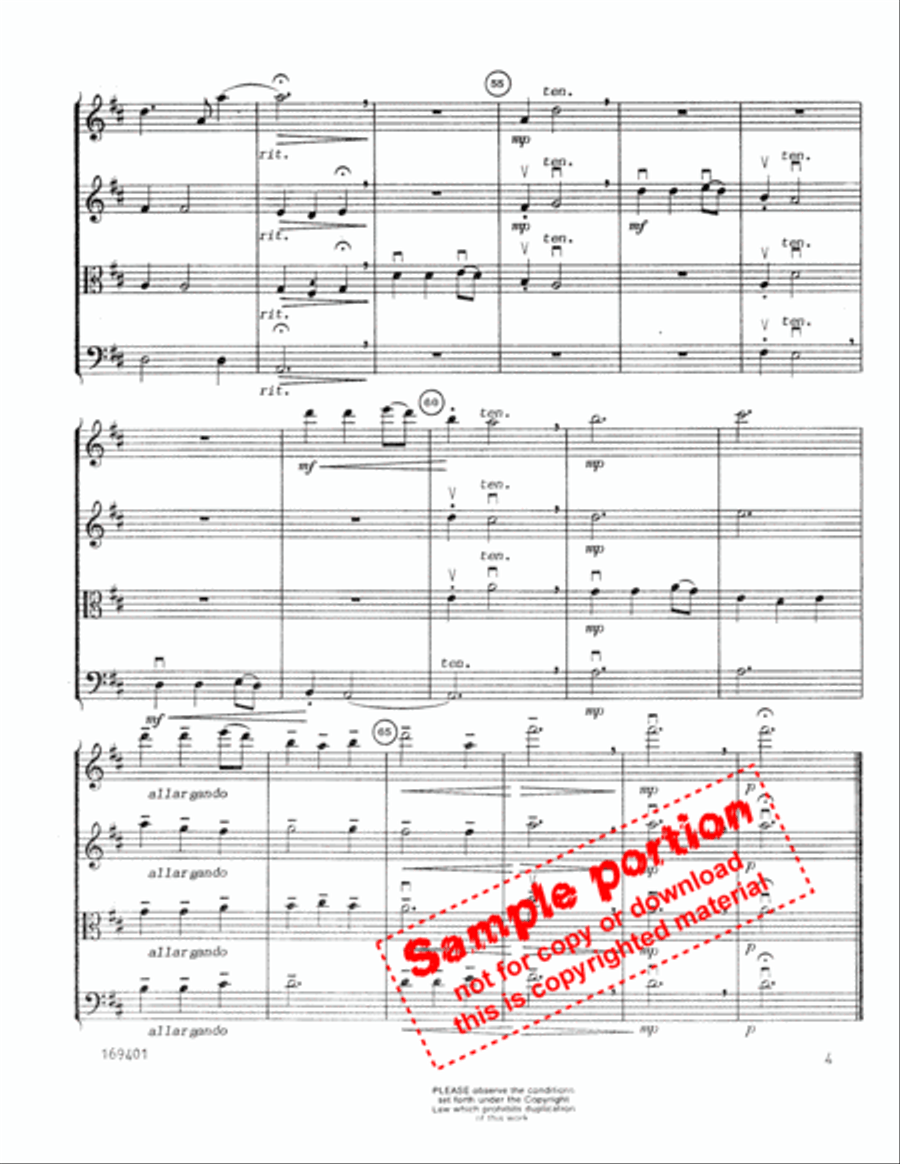 Be Thou My Vision String Quartet scores gallery preview page 4