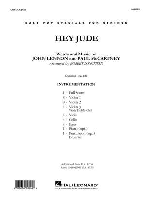 Book cover for Hey Jude - Conductor Score (Full Score)
