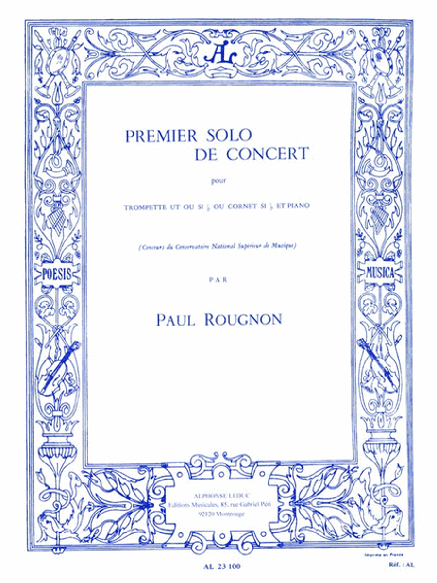 First Concert Solo, For Trumpet Or Cornet And Piano Cornet scores gallery preview page 1