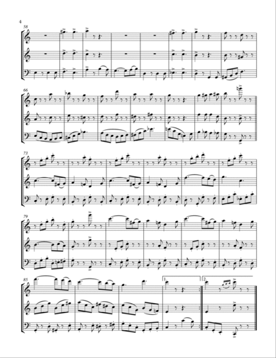 March Majestic (1911) March Majestic (1911) Woodwind Trio scores gallery preview page 4