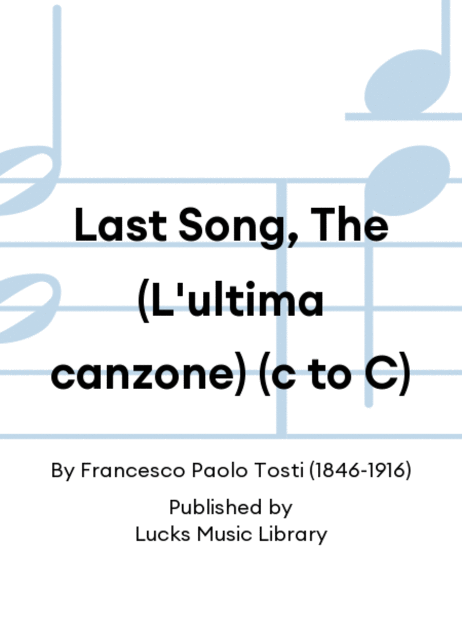 Last Song, The (L'ultima canzone) (c to C) Voice scores gallery preview page 1