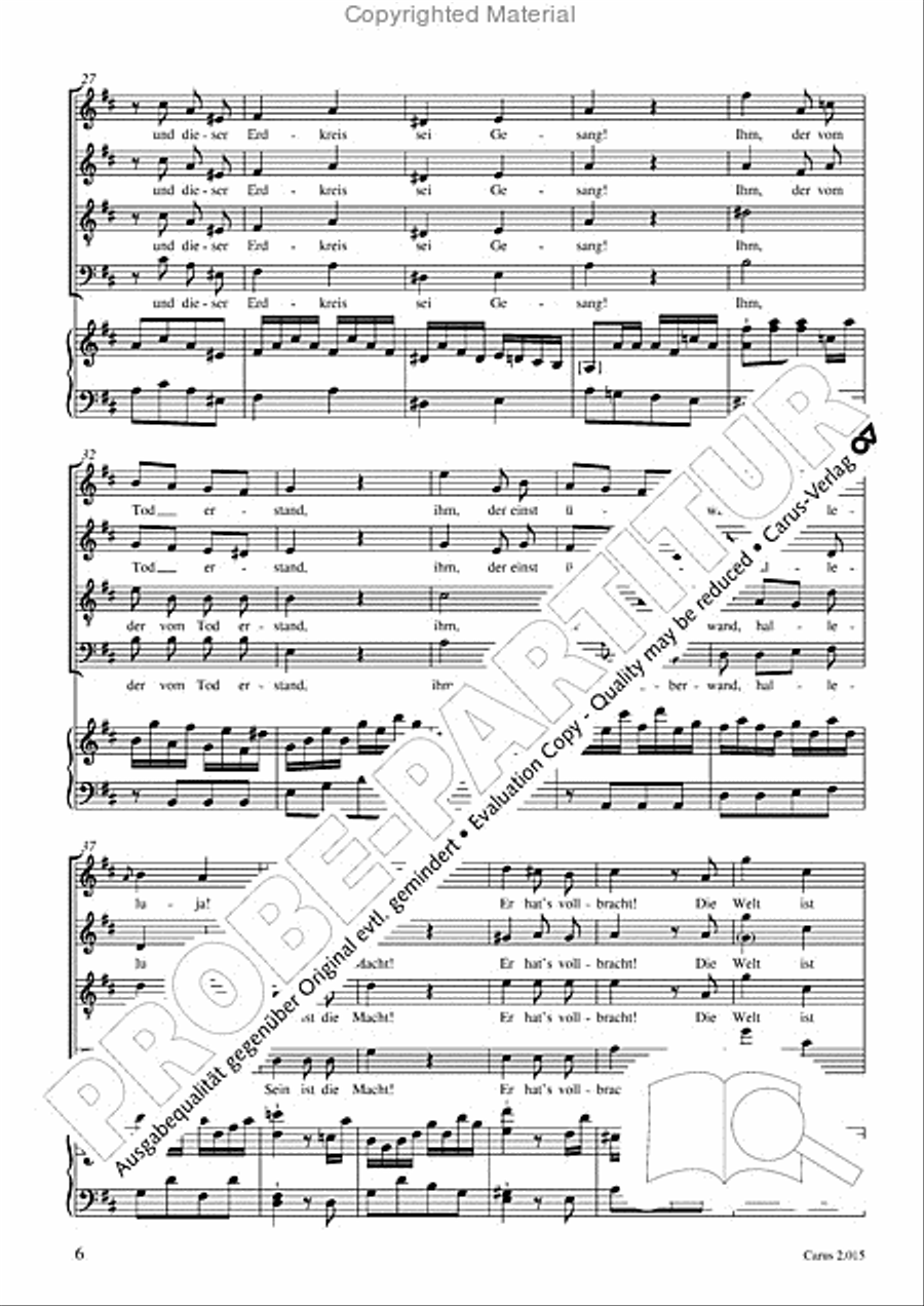 Carl Philipp Emanuel Bach & Gottfried August Homilius. Motets and Choruses Choir scores gallery preview page 8