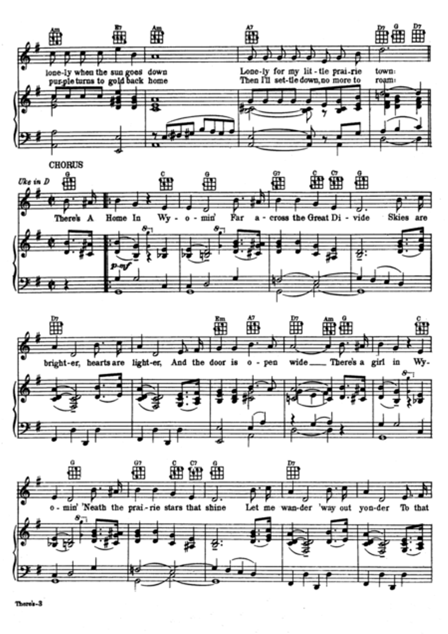 There's A Home In Wyomin' Voice scores gallery preview page 4