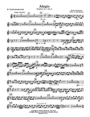 Adagio Symphony No. 2, Op. 61 - Bb Tenor Saxophone