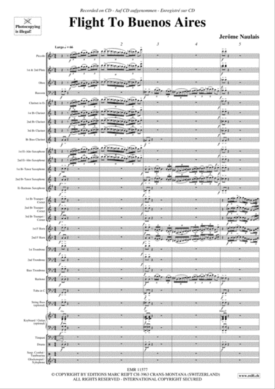 Flight To Buenos Aires Concert Band scores gallery preview page 4
