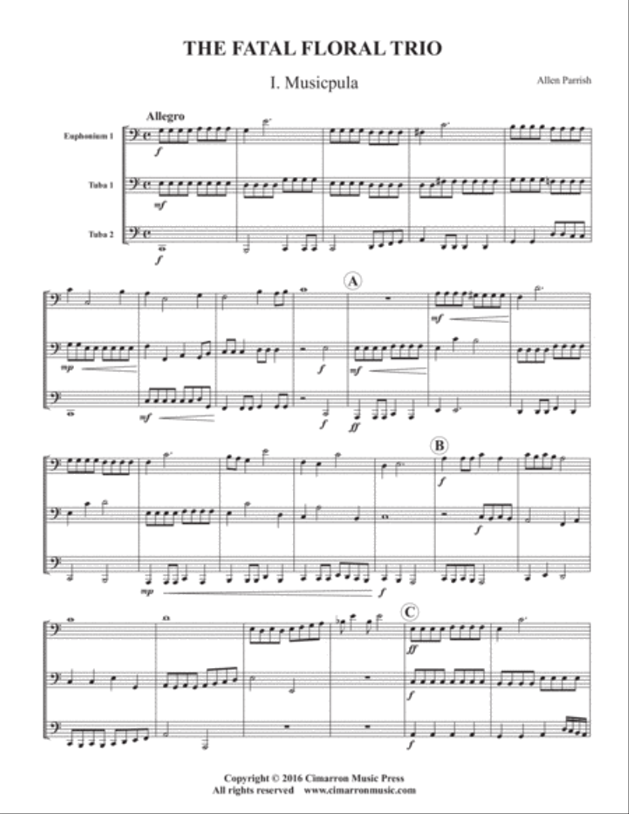 The Fatal Floral Trio Brass Trio scores gallery preview page 2