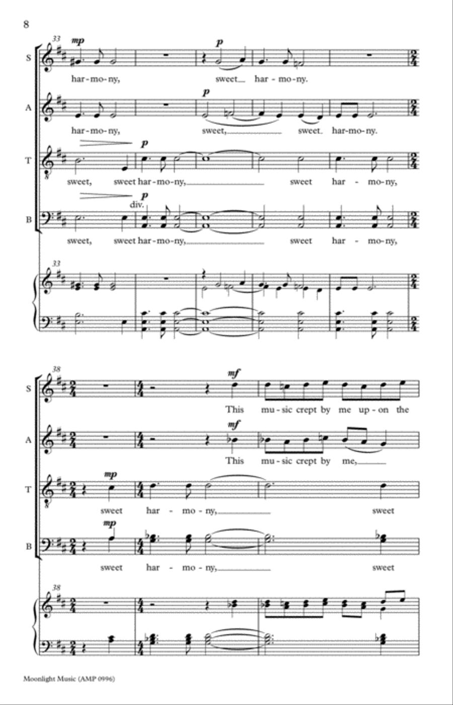 Moonlight Music Moonlight Music 4-Part scores gallery preview page 7