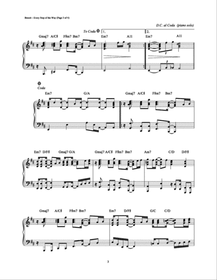 Every Step of the Way Piano Solo scores gallery preview page 3