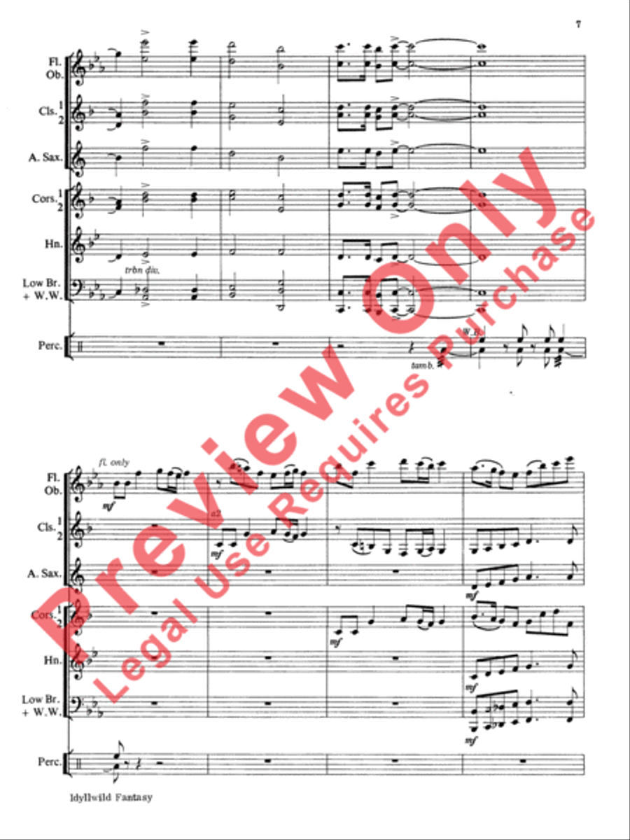 Idyllwild Fantasy Concert Band scores gallery preview page 8