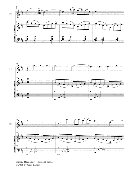 BLESSED REDEEMER(Duet – Flute & Piano with Score/Part) image number null