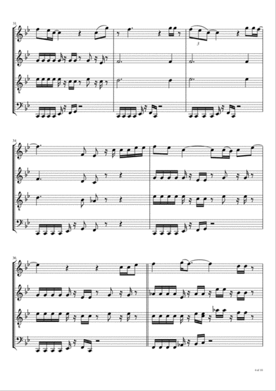 I Wouldn't Want To Be Like You Woodwind Quartet scores gallery preview page 5