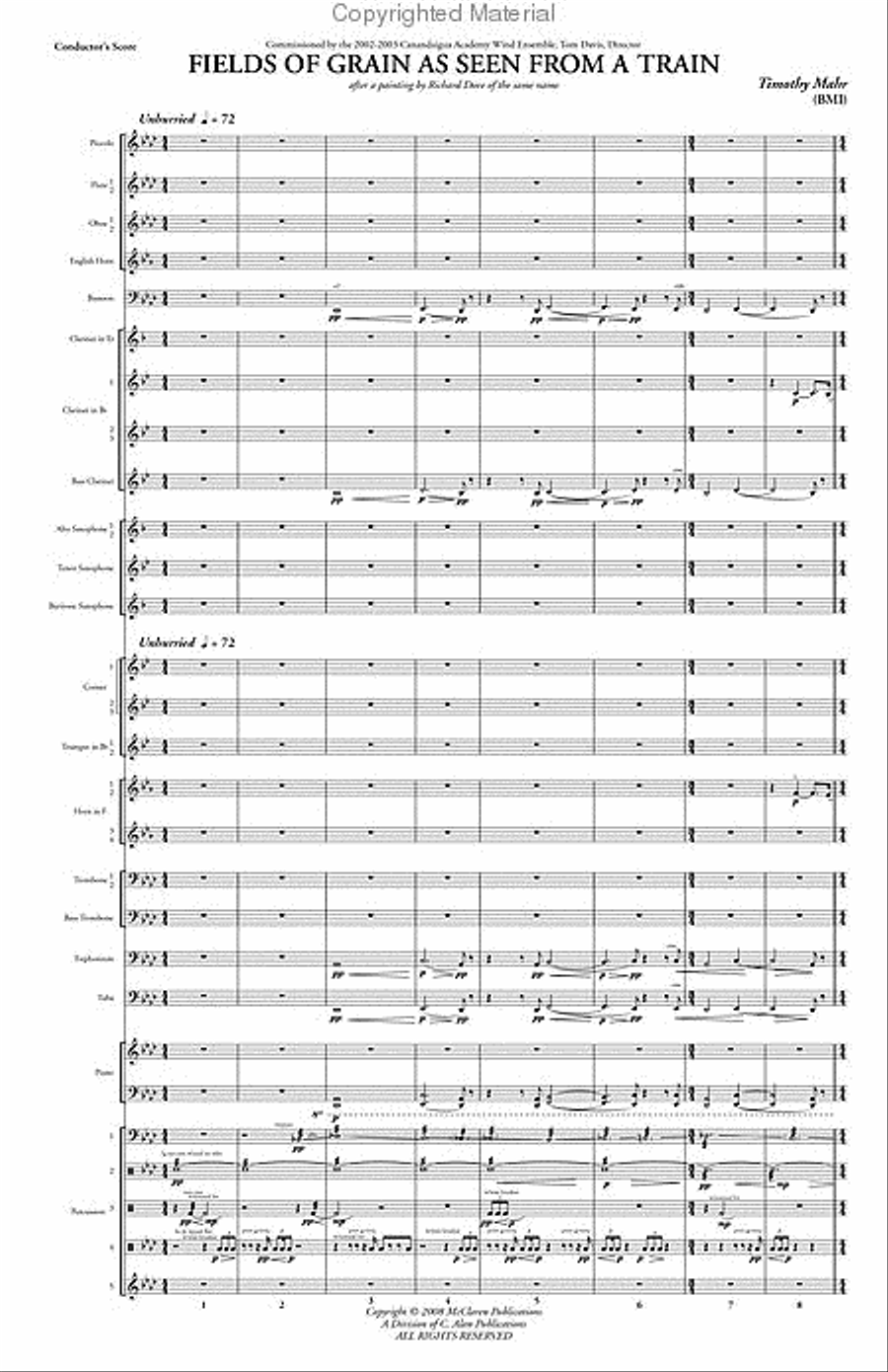 Fields of Grain as Seen from a Train Concert Band scores gallery preview page 2