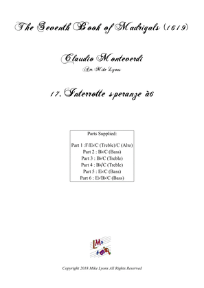 Monteverdi - The Seventh Book of Madrigals (1619) - 17. Interrotte speranze a6