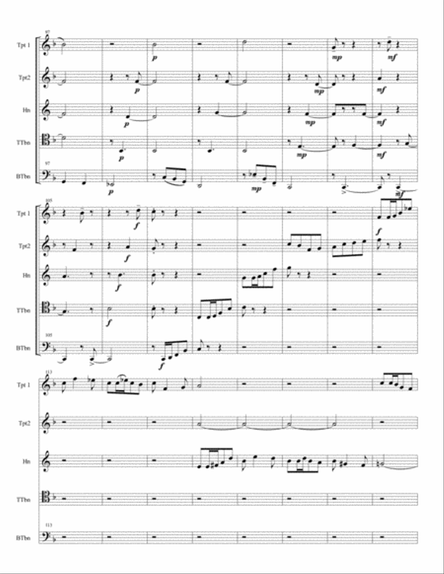 Brink One-Step for Brass Quintet Brass Quintet scores gallery preview page 5