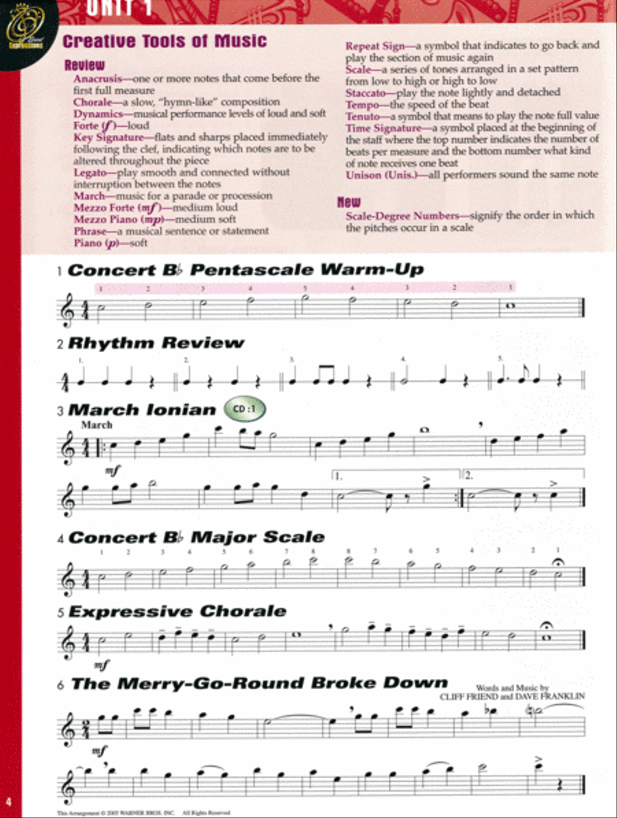 Band Expressions, Book Two Student Edition Concert Band Methods scores gallery preview page 2