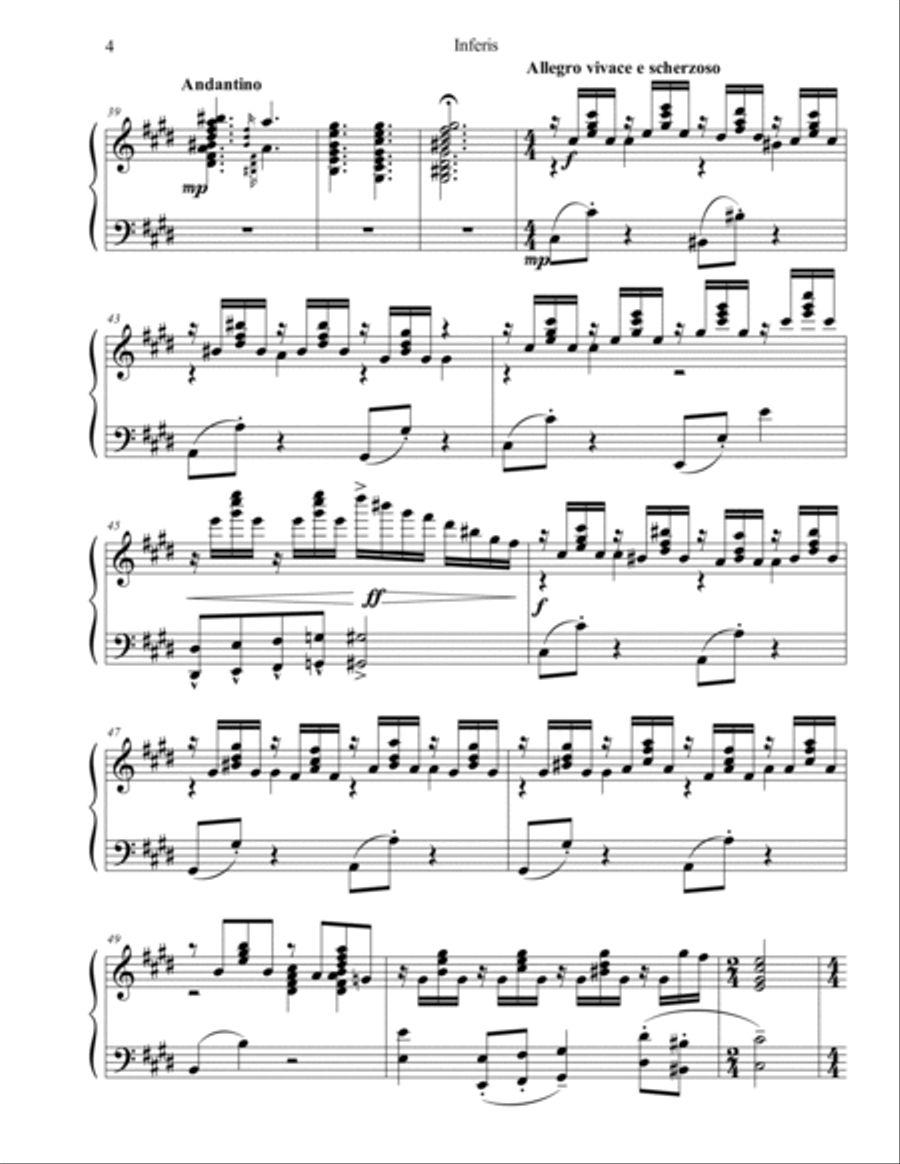 Inferis Piano Solo scores gallery preview page 4