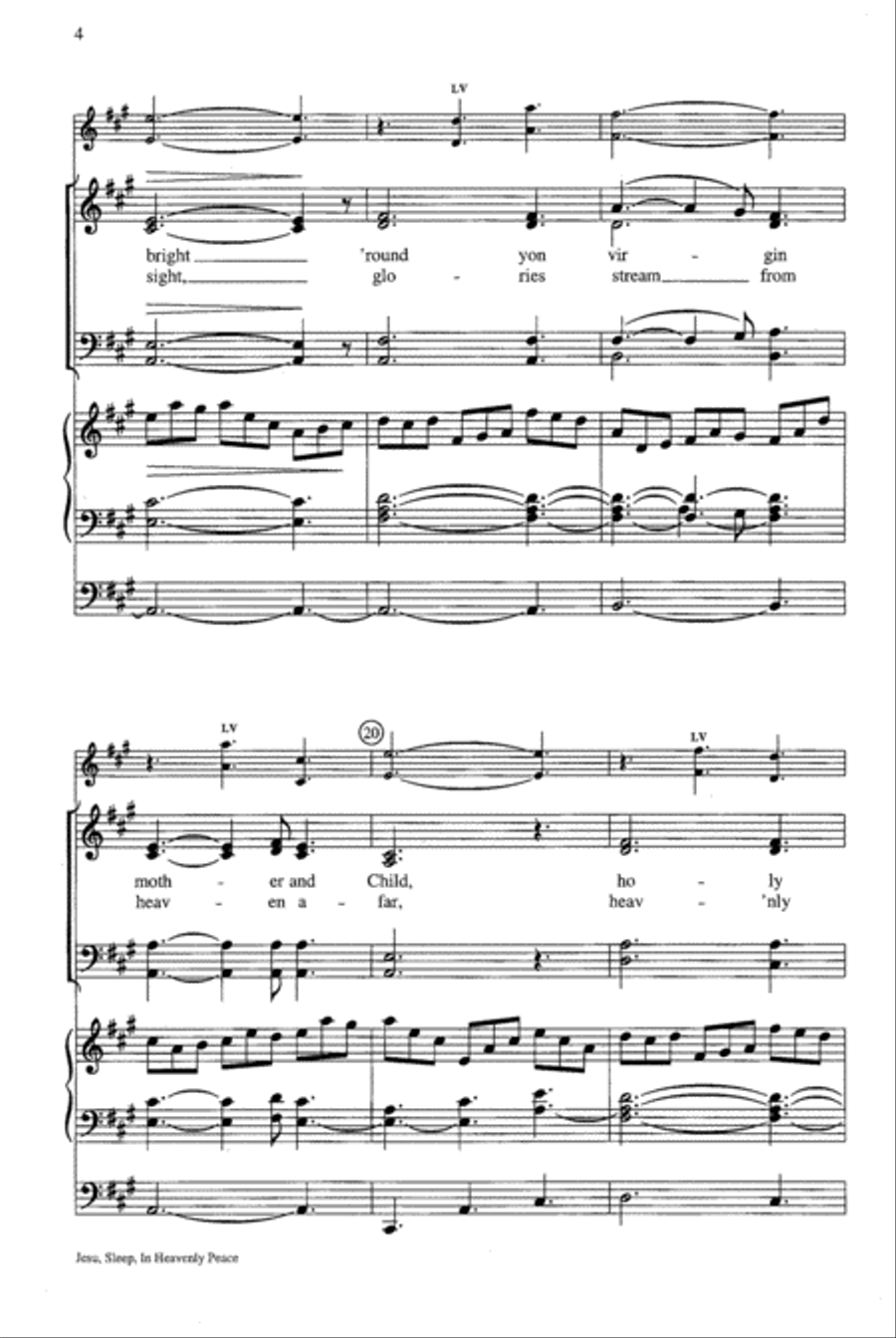 Jesu, Sleep, in Heavenly Peace 4-Part scores gallery preview page 4