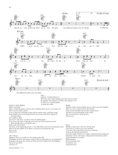Jimmy Buffett -- Songs from a Sailor by Jimmy Buffett Electric Guitar - Sheet Music