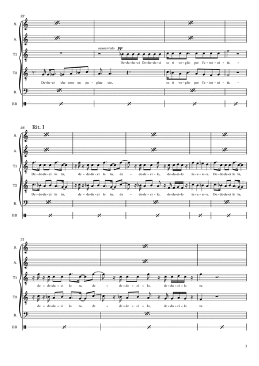 Deduci (SATTB + beatbox) SATTB scores gallery preview page 4