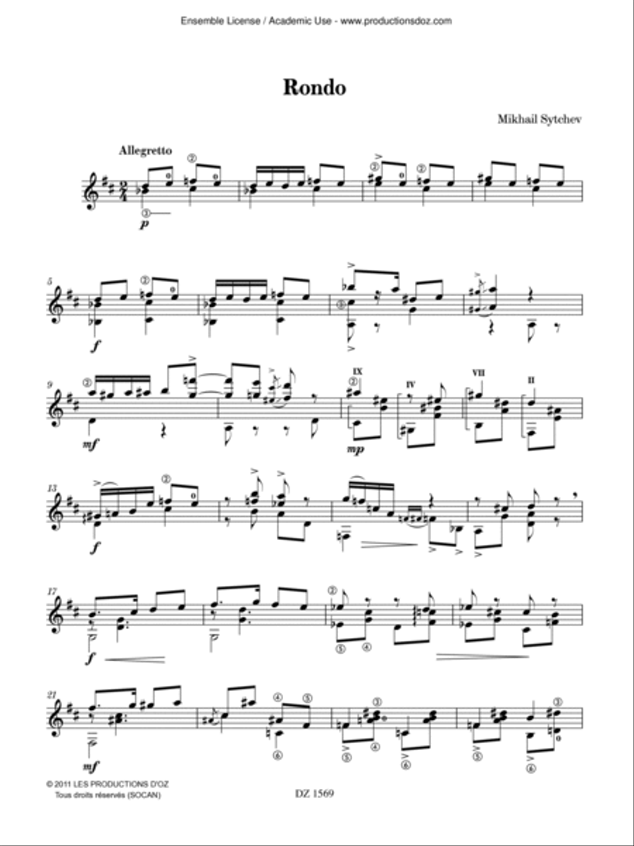 Rondo Classical Guitar scores gallery preview page 3