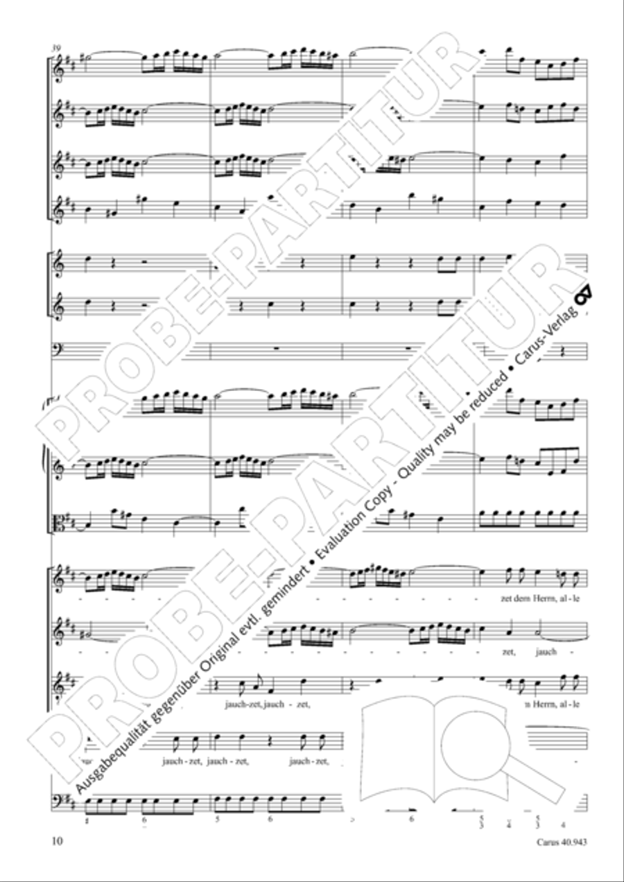 Shout to the Lord, all the earth (Jauchzet dem Herrn, alle Welt) 4-Part scores gallery preview page 17