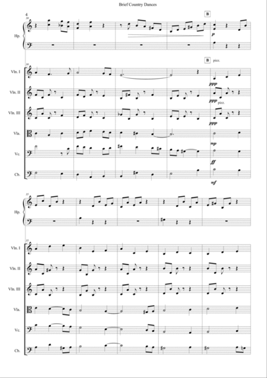 Brief Country Dances Small Ensemble scores gallery preview page 4