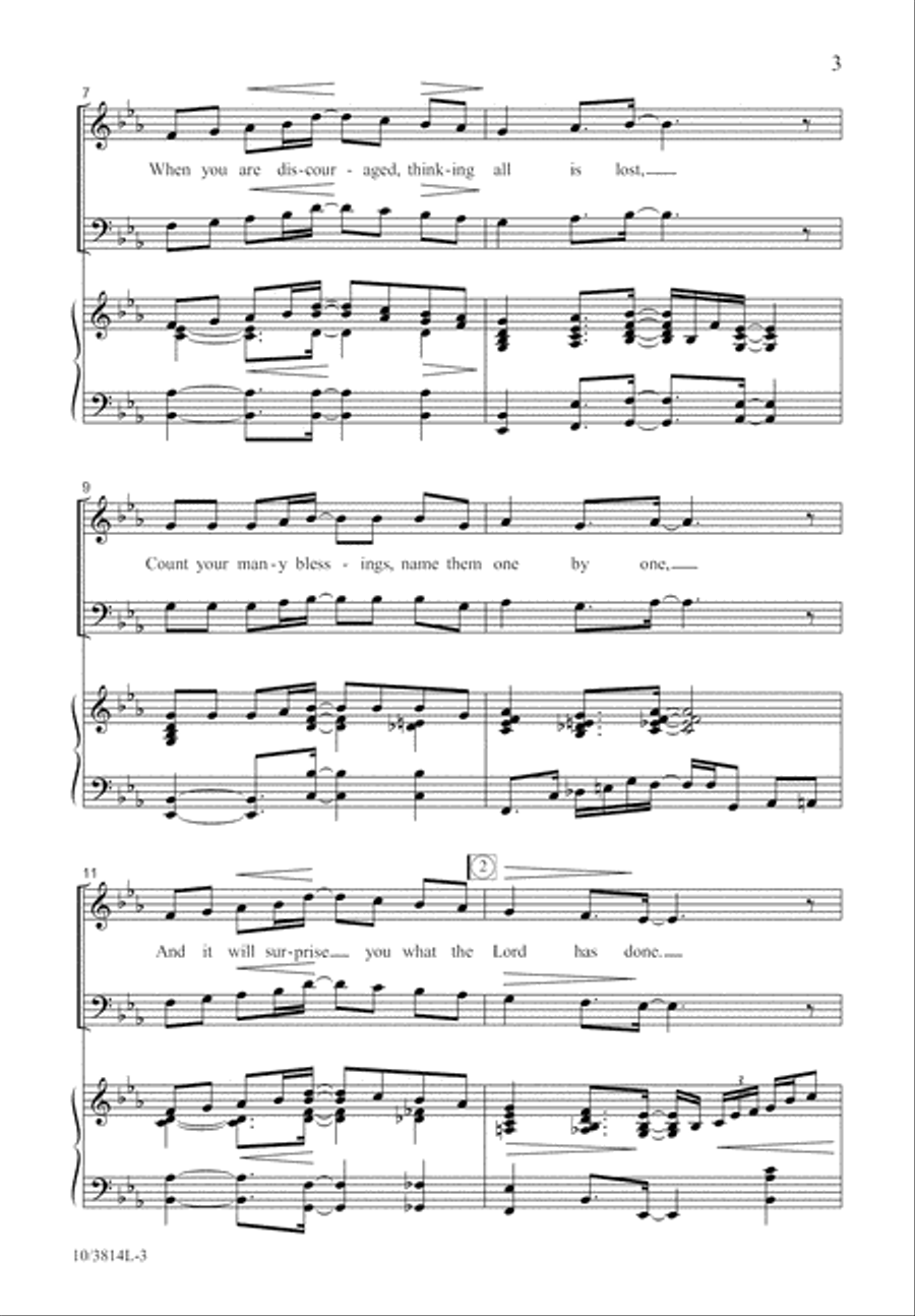 Count Your Blessings 4-Part scores gallery preview page 3
