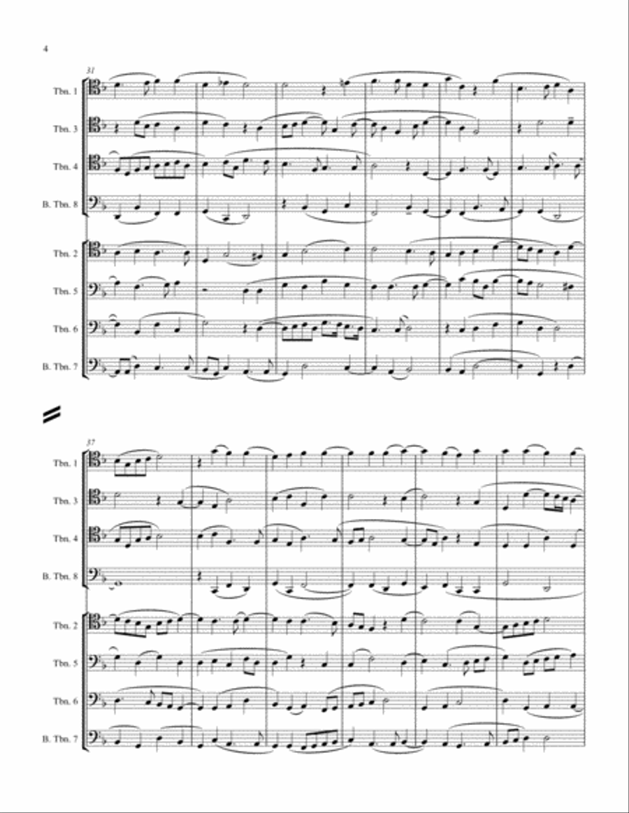 Canzon Trigesimaterza per otto tromboni (1608) Brass Ensemble scores gallery preview page 4