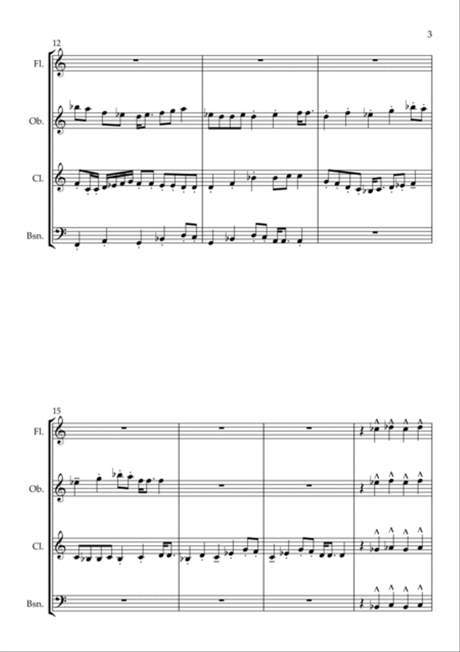 The Butterfly Garden Woodwind Quartet scores gallery preview page 4