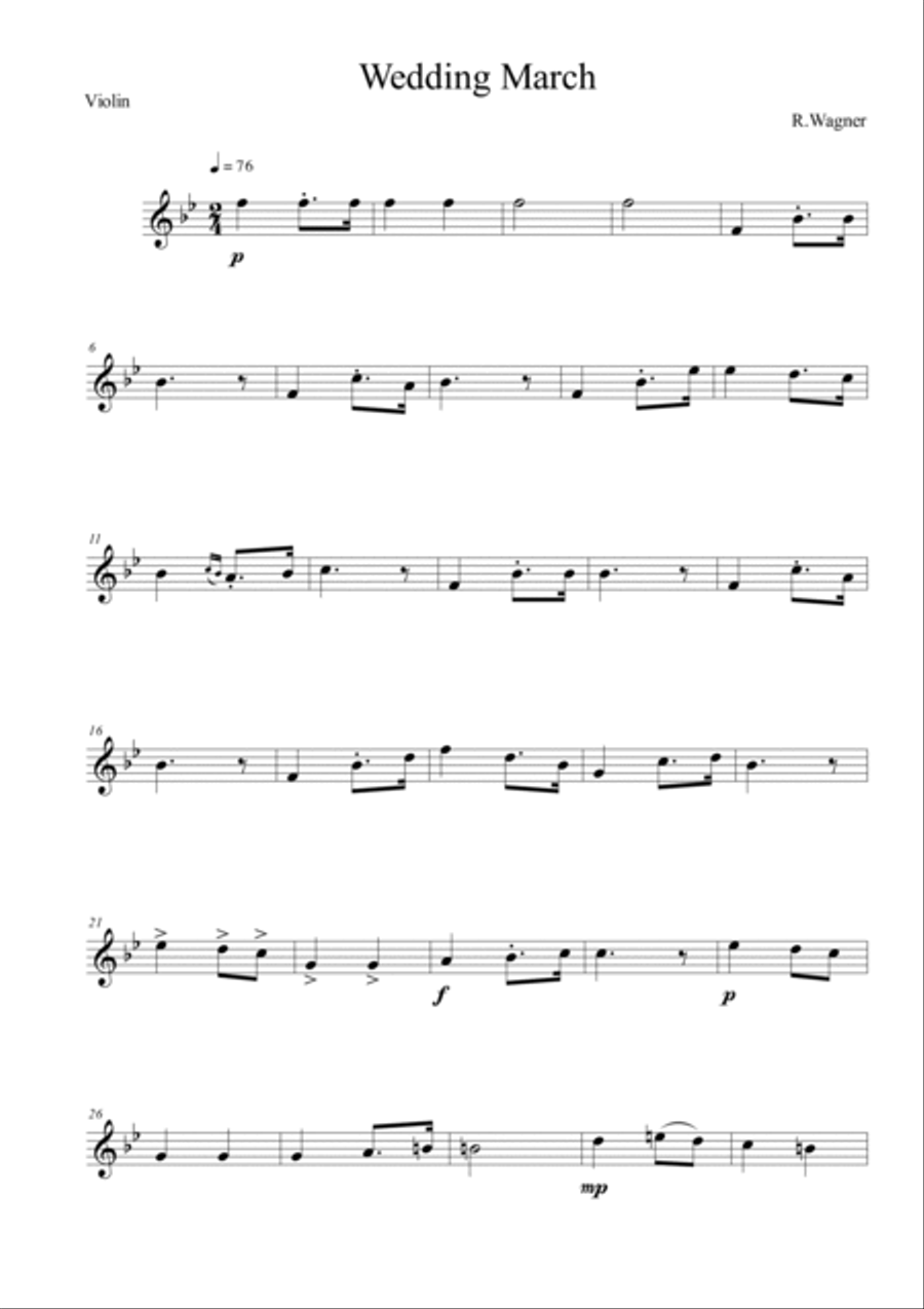 Wedding March Piano Trio scores gallery preview page 5