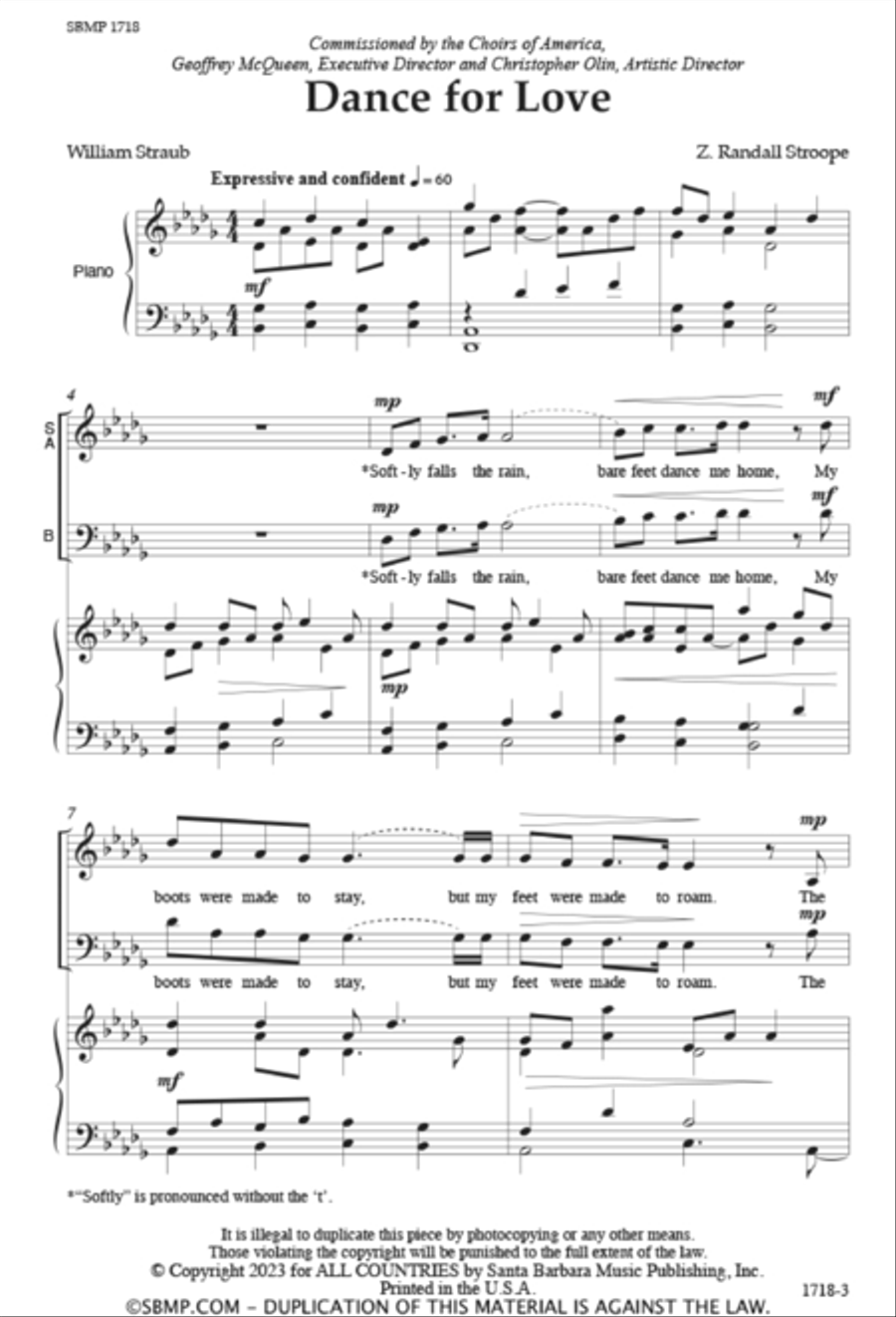 Dance for Love Dance for Love 3-Part scores gallery preview page 2