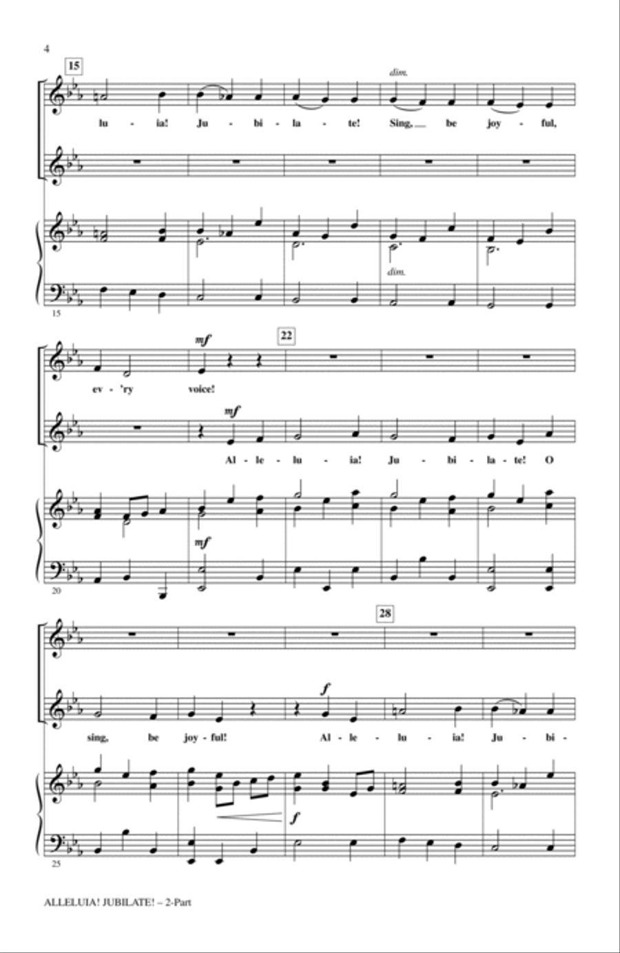 Alleluia! Jubilate! 2-Part scores gallery preview page 2
