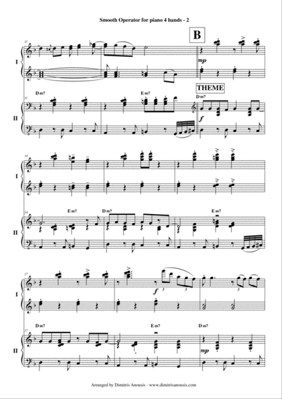 Smooth Operator 1 Piano, 4-Hands scores gallery preview page 4