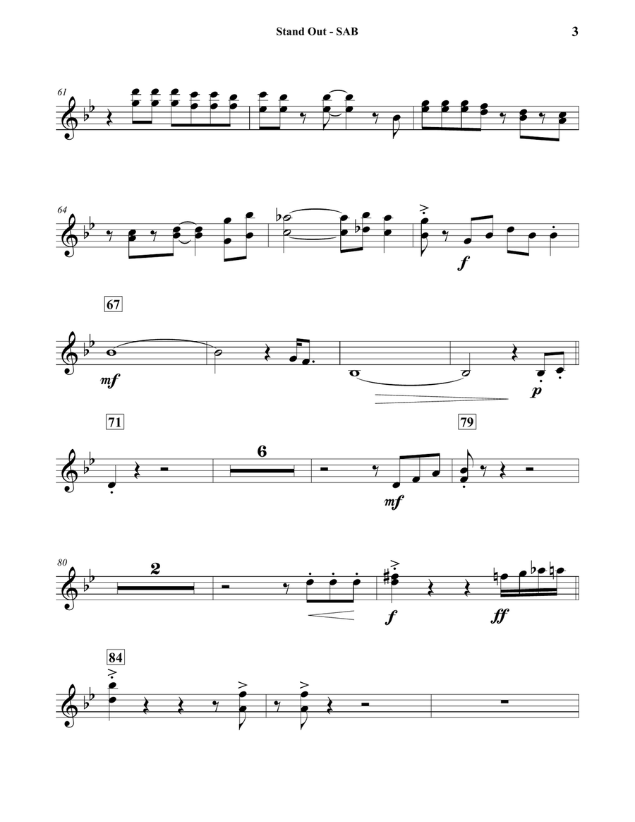 Stand Out Concert Band scores gallery preview page 3