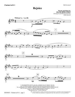 Rejoice - Bb Clarinet 1