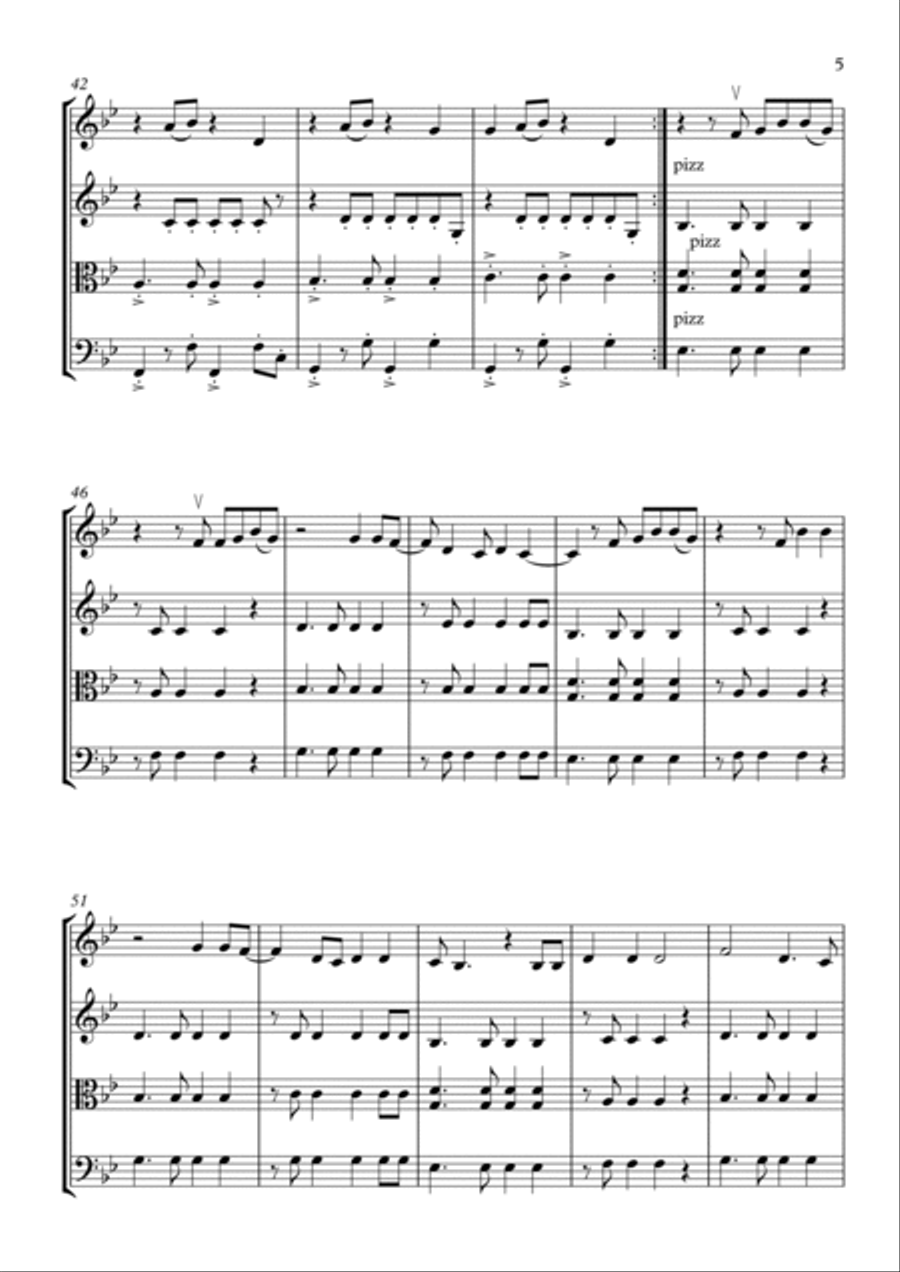 Lean On Lean On String Quartet scores gallery preview page 5
