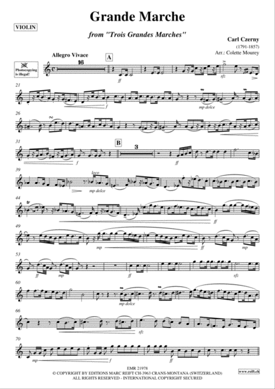 Grande Marche Violin Solo scores gallery preview page 2
