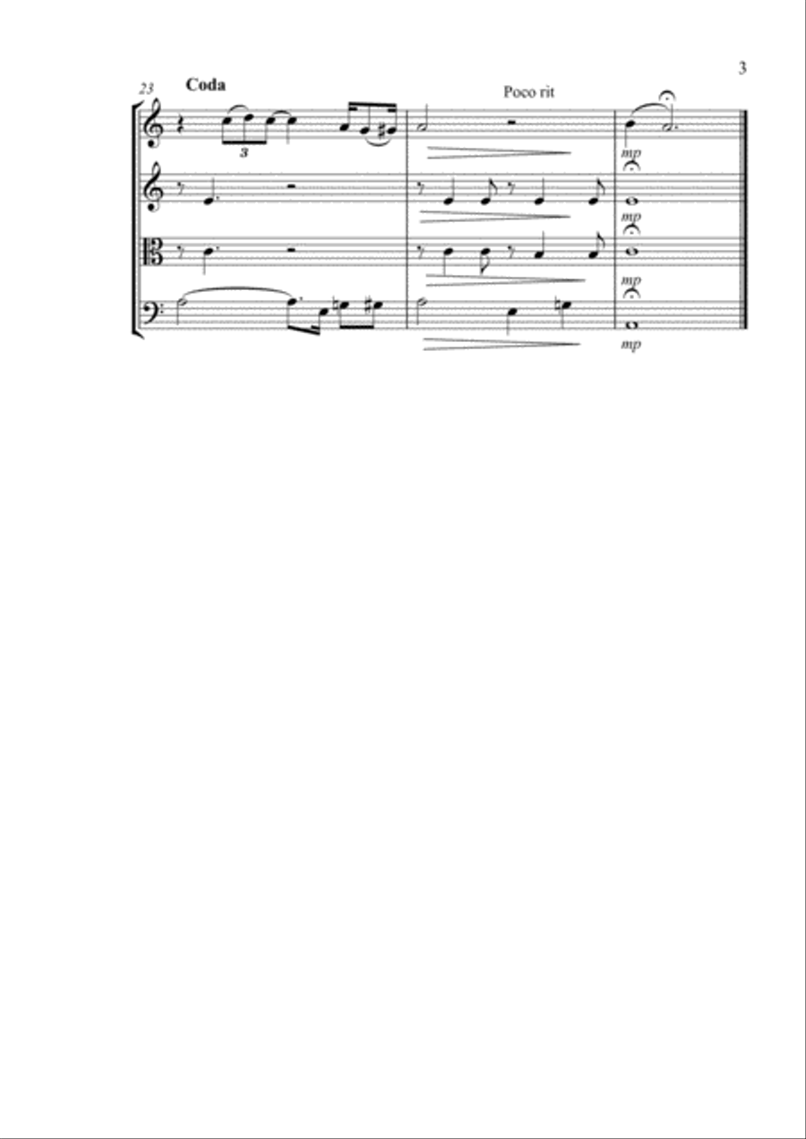 Ain't No Sunshine String Quartet scores gallery preview page 3
