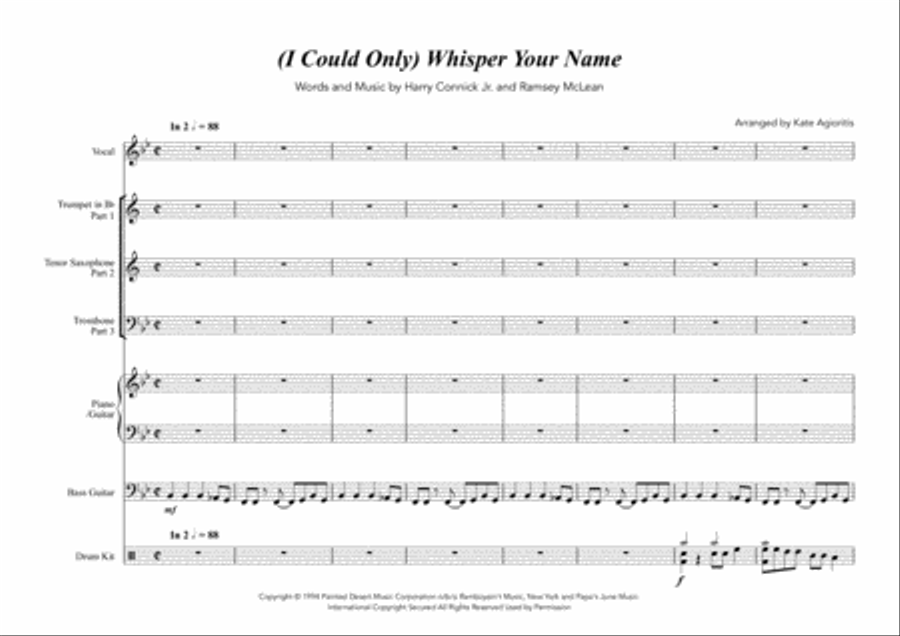 (i Could Only) Whisper Your Name Jazz Ensemble scores gallery preview page 3