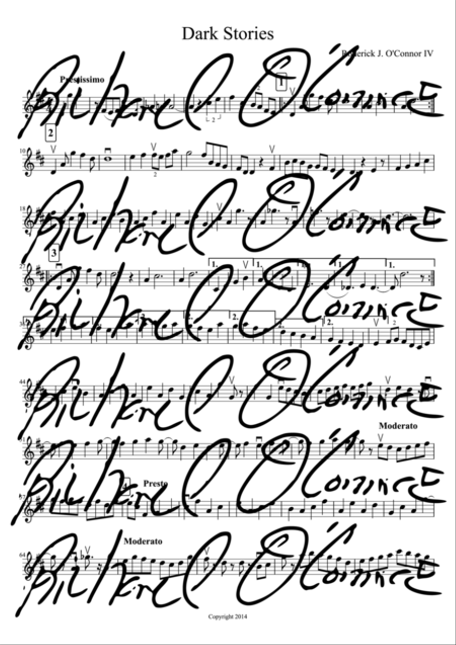Dark Stories Violin Solo scores gallery preview page 1