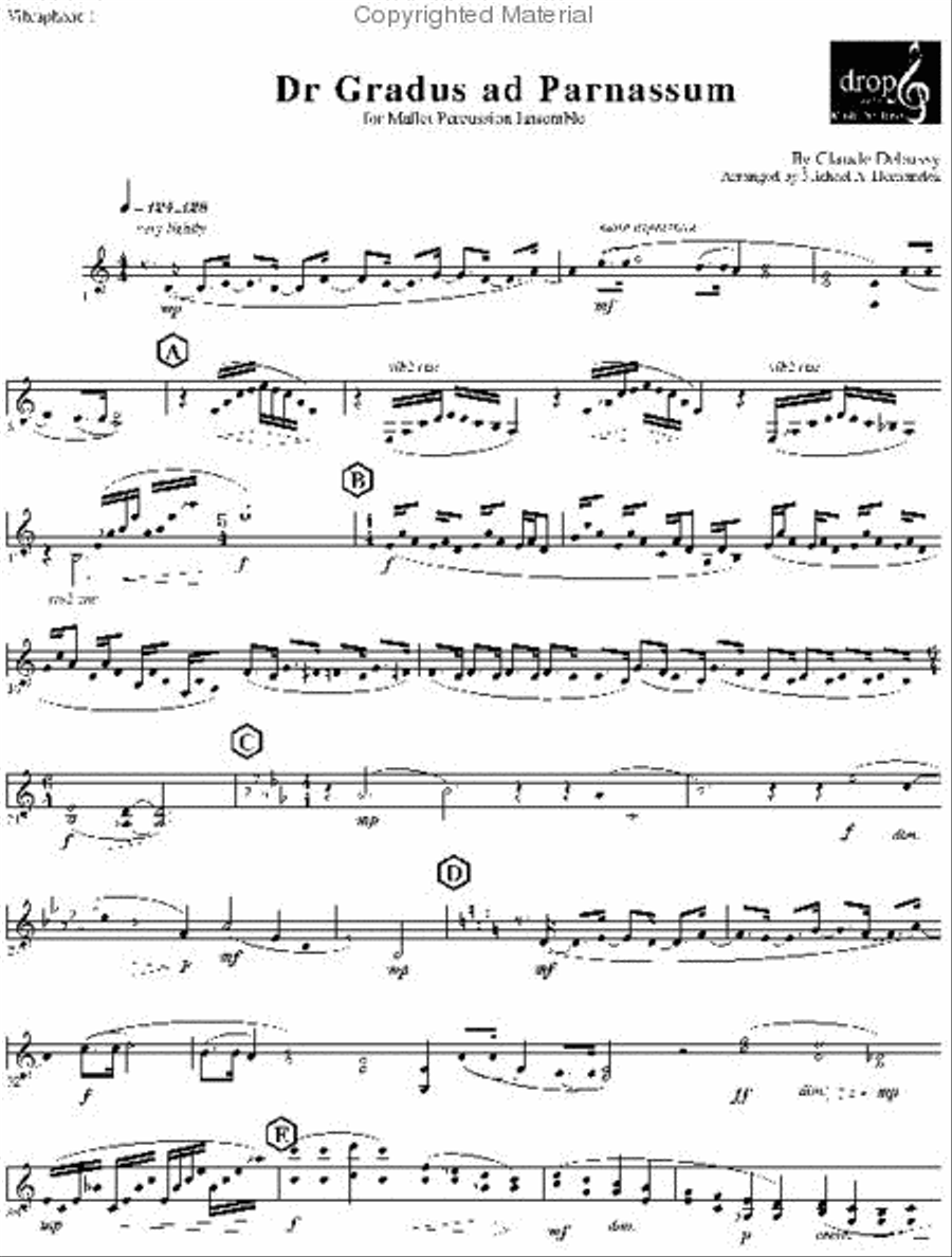 Dr. Gradus ad Parnassum Percussion Ensemble scores gallery preview page 4